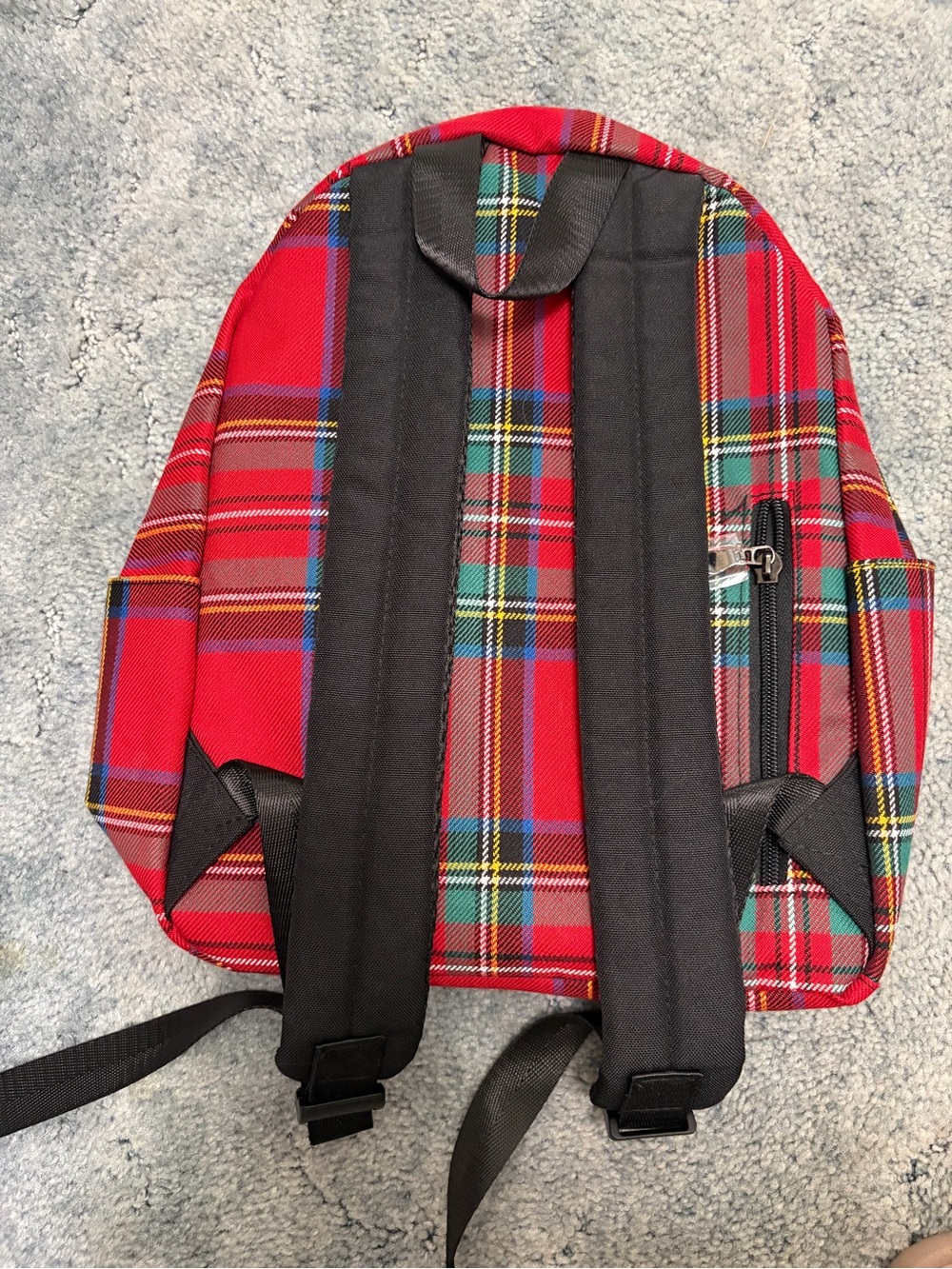 Red Plaid Backpack - Picture 2 of 6